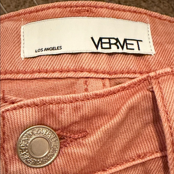Vervet Distressed Pink Cropped Women's Jeans - Picture 2 of 8